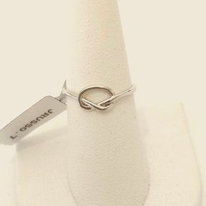 Love Knot Ring in 10K Solid White Gold